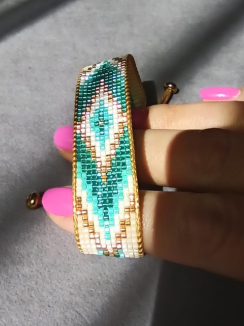 Bransoletka tkana w stylu boho Azure Vibes Bransoletka tkana w stylu boho Azure Vibes