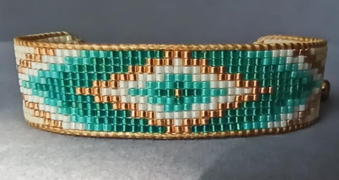 Zestaw bransoletek tkana w stylu boho Azure Vibes Zestaw bransoletek tkana w stylu boho Azure Vibes