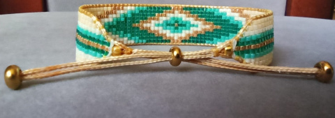 Bransoletka tkana w stylu boho Azure Vibes Bransoletka tkana w stylu boho Azure Vibes