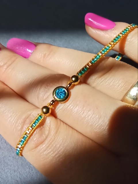 Turkusowy zestaw bransoletek boho Turkusowy zestaw bransoletek boho