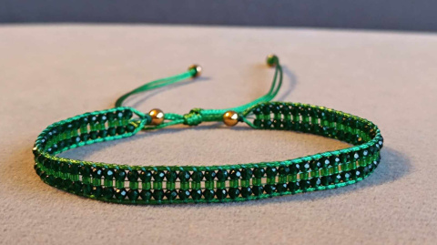 Bransoletka z kamieni naturalnych - zielona