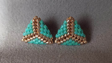 Trójkątne kolczyki na sztyftach - Turquoise 02 Trójkątne kolczyki na sztyftach - Turquoise 02