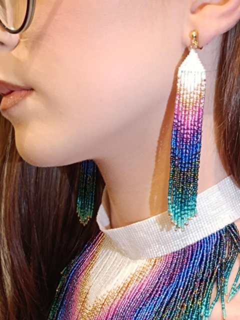 Długie, różowe kolczyki Boho - Magenta Dream Black Długie, różowe kolczyki Boho - Magenta Dream Black