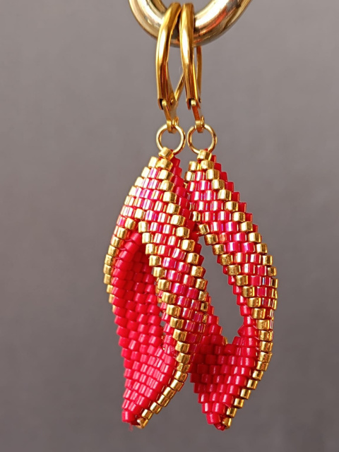 Czerwone kolczyki łezki Coral Red Czerwone kolczyki łezki Coral Red