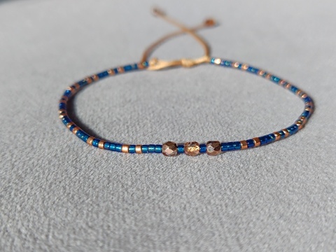 Zestaw trzech bransoletek tkanych z koralików - Lunea